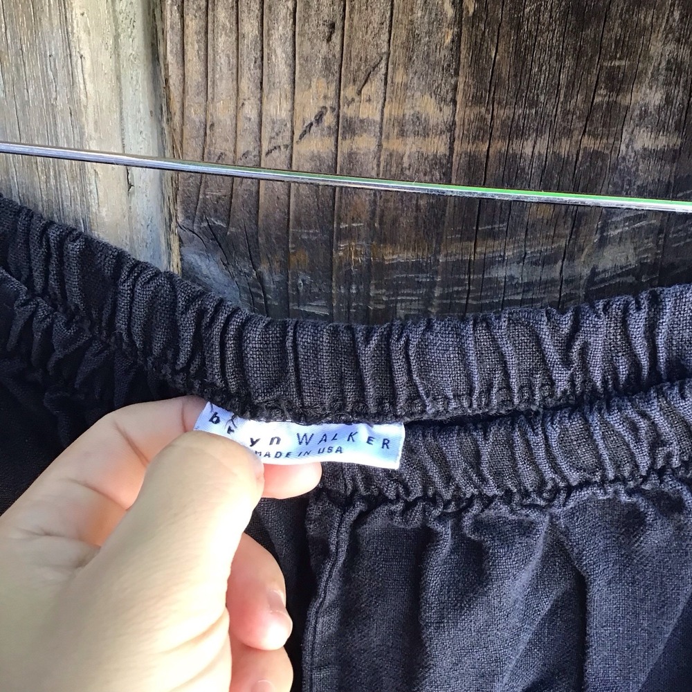 Bryn Walker Black Linen Balloon Pants Women's XL Made in USA - Picture 3 of 7